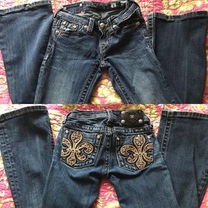 Girls Miss Me Bootcut Jeans